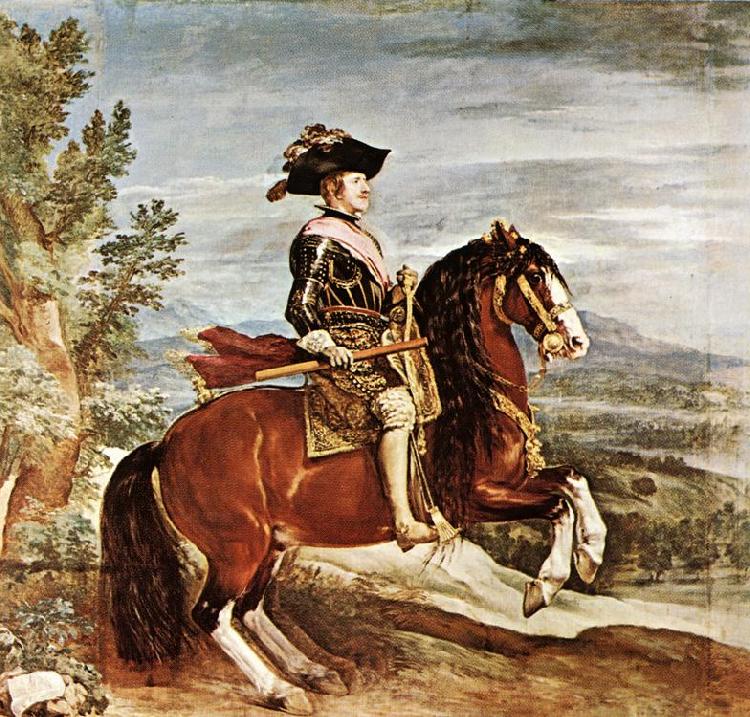 VELAZQUEZ, Diego Rodriguez de Silva y Equestrian Portrait of Philip IV kjugh Spain oil painting art